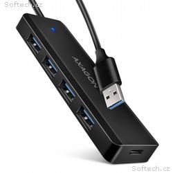 AXAGON HUE-C1A, 4x USB 5Gbps TRAVEL hub, USB-C nap