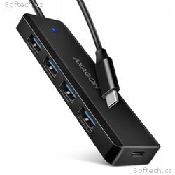 AXAGON HUE-C1C, 4x USB 5Gbps TRAVEL hub, USB-C nap