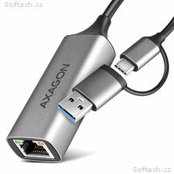AXAGON ADE-TXCA, USB-C + USB-A 3.2 Gen 1 - Gigabit