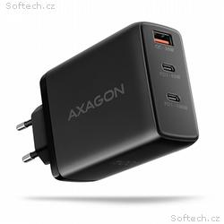 AXAGON ACU-DPQ100, GaN nabíječka do sítě 100W, 3x 