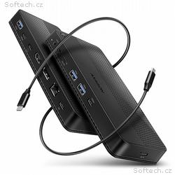 AXAGON HMC-U4, USB4 40Gbps dock, 3x USB-A, 2x USB-
