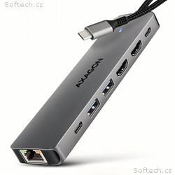 AXAGON HMC-7HX2, USB 5Gbps hub, 2x USB-A, USB-C, 2