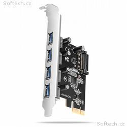 AXAGON PCEU-430RS, PCIe řadič, 4x USB 5Gbps port, 