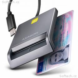 AXAGON CRE-SM3TC, USB-C FlatReader čtečka kontaktn