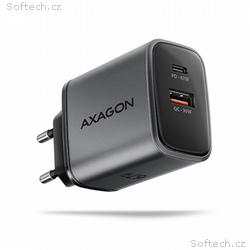 AXAGON ACU-PQ67 GaN nabíječka do sítě 67W, USB-A +