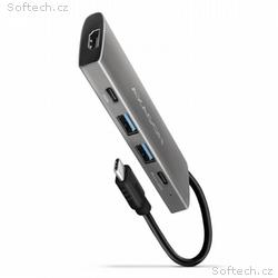 AXAGON HMC-5G21, USB 10Gb, s hub, porty 2x USB-A, 