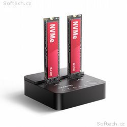 AXAGON ADSA-M2C22L, USB-C 20Gbps dokovací stanice 