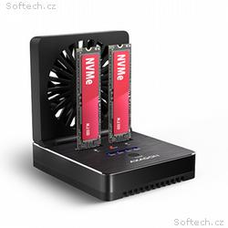 AXAGON ADSA-M2C22, USB-C 20Gbps dokovací stanice p