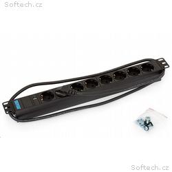 TRITON 19" rozvodný panel 8x230V DIN- 2m, kontrolk