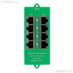 POE injektor aktivní - 4x 1Gb, s, stíněný, svorkov