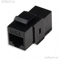 Keystone spojka Cat6, UTP, RJ45, RJ45, černý