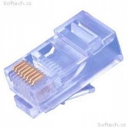 Konektor UTP RJ45 (8p8c), Cat5E, 50µm, drát - 100 