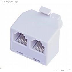 Rozdvojka RJ12, 1x6p6c, 2x6p6c - telefonní