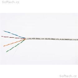 UTP kabel LYNX, Cat5E, drát, PVC, Dca, šedý, 305m