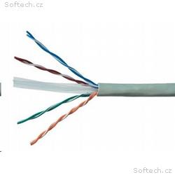 UTP kabel PlanetElite, Cat6, drát, PVC, Dca, šedý,