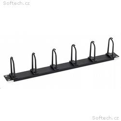TRITON 19" vyvazovací panel 1U - 6x háček velký, č