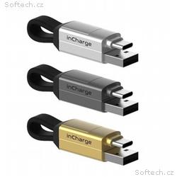inCharge 6 – nabíjecí a datový kabel 6 v 1, šedý