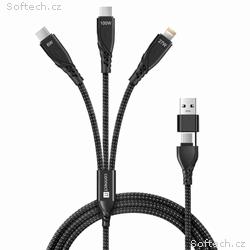 CONNECT IT Nabíjecí kabel Wirez 6v1, USB-C, USB, L