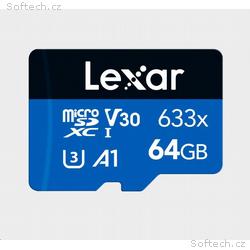 Lexar microSDXC 633x UHS-I, A1, U3, 10 R95, no ada