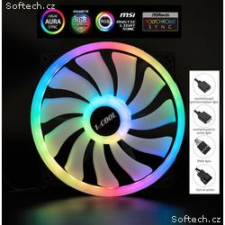 1stCOOL Ventilátor AURA EVO, 200mm, ARGB