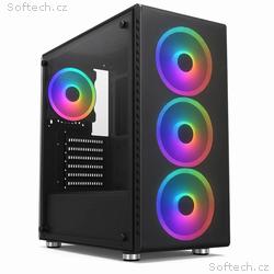 1stCOOL skříň RAINBOW 4, Mid Tower, AU, USB 3.0, 4