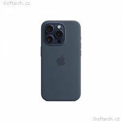 iPhone 15 Pro Silicone Case with MS - Storm Blue