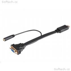 AKASA kabel HDMI na VGA, s audio kabelem, 20cm, če
