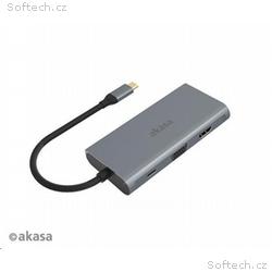 AKASA adaptér USB Type-C 9-in-1 Dock (PD Type-C, H