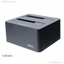 AKASA HDD box DuoDock X3 HDD, SSD, USB 3.1, 2.5" a