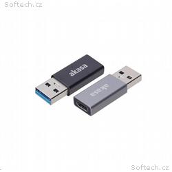 AKASA adaptér USB3.1 Gen2 Type-C na Type-A (F, M),