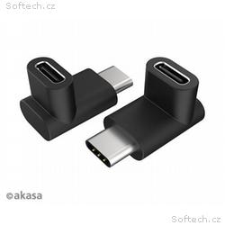 AKASA adaptér USB3.1 Gen2 Type-C na Type-C, 2ks v 