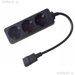 Prodlužovací přívod 3x230V DE SCHUKO pro UPS (IEC3