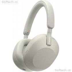 Sony bezdrátová sluchátka WH-1000XM5, EU, stříbrná