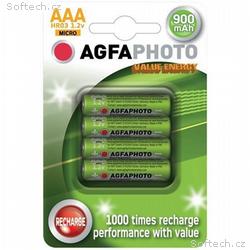 AgfaPhoto nabíjecí NiMH baterie AAA, 900mAh, blist