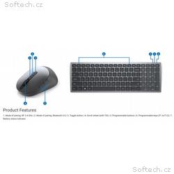 Dell Multi-Device Wireless Keyboard and Mouse - KM