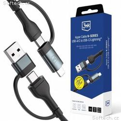 3mk Hyper kabel N-SERIES 2 in 2 A, C - C, Lightnin