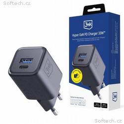 3mk napájecí adaptér Hyper Charger PD 33W GaN QC4+