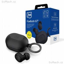 3mk bezdrátová stereo sluchátka FlowBuds 6.0 black