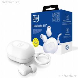 3mk bezdrátová stereo sluchátka FlowBuds 6.0 white