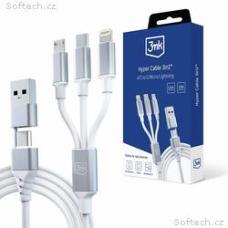3mk nabíjecí kabel - Hyper Cable 3in1 A, C to C, M