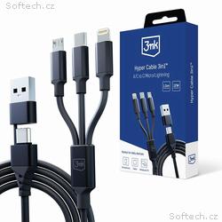 3mk nabíjecí kabel - Hyper Cable 3in1 A, C to C, M