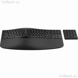 HP 960 Black Ergonomic Wireless Keyboard - bezdrát
