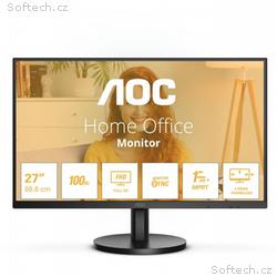 AOC, 27B3HMA2, 27", VA, FHD, 100Hz, 1ms, Black, 3R
