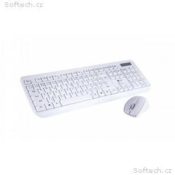 C-TECH klávesnice s myší WLKMC-01, USB, bílá, wire