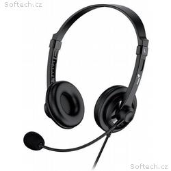 GENIUS sluchátka HS-230U, USB, černá