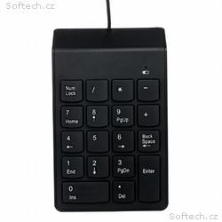 GEMBIRD numerická klávesnice KPD-U-03, USB, černá