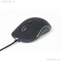 GEMBIRD myš MUS-UL-02, podsvícená, černá, 2400DPI,