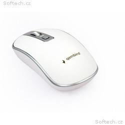 GEMBIRD myš MUSW-4B-06, bílo-stříbrná, bezdrátová,