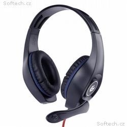 GEMBIRD sluchátka s mikrofonem GHS-05-B, gaming, č