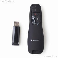 GEMBIRD Bezdrátový presenter WP-L-12, s laserovým 